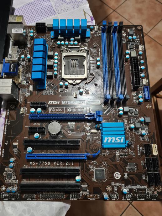 MSI B75MA-P45 G43 Motherboard Combo W/ Intel I3 3.3GHz CPU & 8GB DDR3 RAM (LGA1155, Tested)