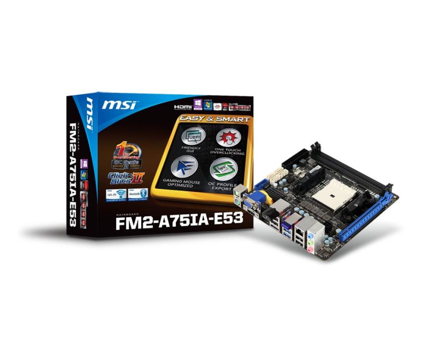 MSI FM2-A75IA-E53 mini ITX, socket FM2 NOVO!