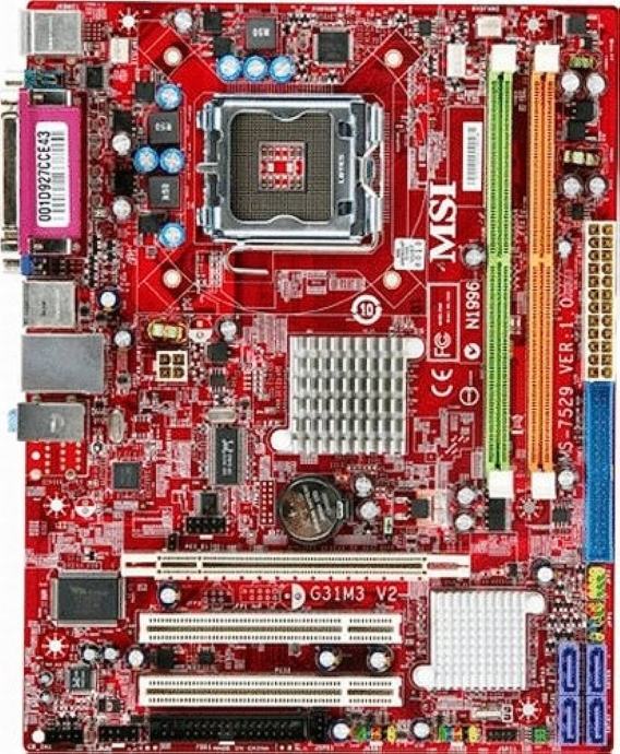 MSI G31M3 V2 / MS-7529 ver 1.1 socket 775 QUAD READY + CPU E5200+kuler