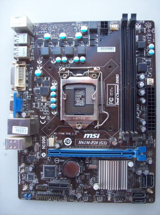 MSI H61M P20 G3 Intel Socket 1155 Mati na Plo a
