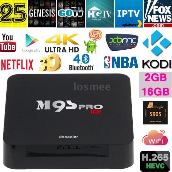 M9S Pro Smart TV BOX Android 5.1 S905 Quad Core 2G/16G +1mj.iptv-a