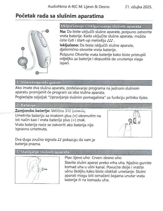 Audio Nova Ric Wire Slušni aparati Phonak AudioNova A-RIC Lijevo&Desno Bluetooth