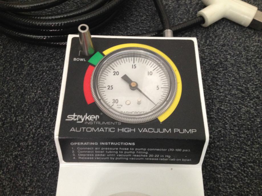 Stryker Automatic High Vacuum Pump 206500