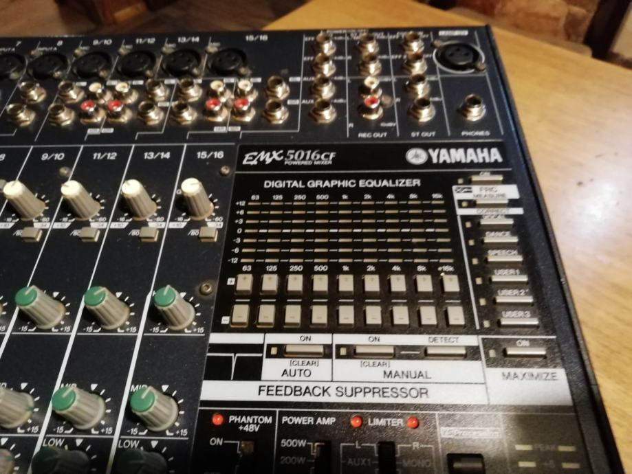 Yamaha EMX 5016CF 500W + 500W Stereo Powered Mixer