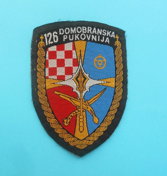 126. DOMOBRANSKA PUKOVNIJA SINJ - HV Hrvatska Vojska oznaka prišivka