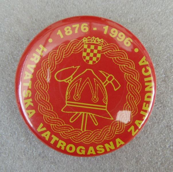 Hrvatska Vatrogasna Zajednica 1876 - 1996.   Beđ na iglu Metalni