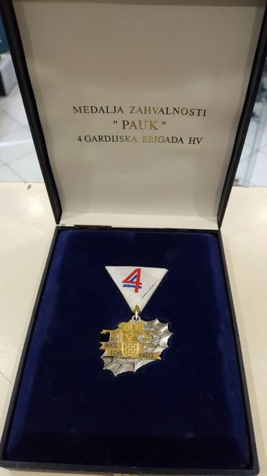 Medalja zahvalnosti PAUK 4 gardijska brigada hv