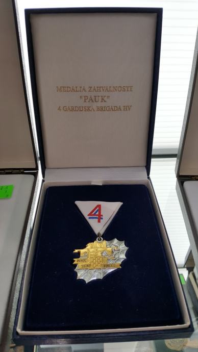Medalja Zahvalnosti Pauk 4 Gardijska Brigada HV