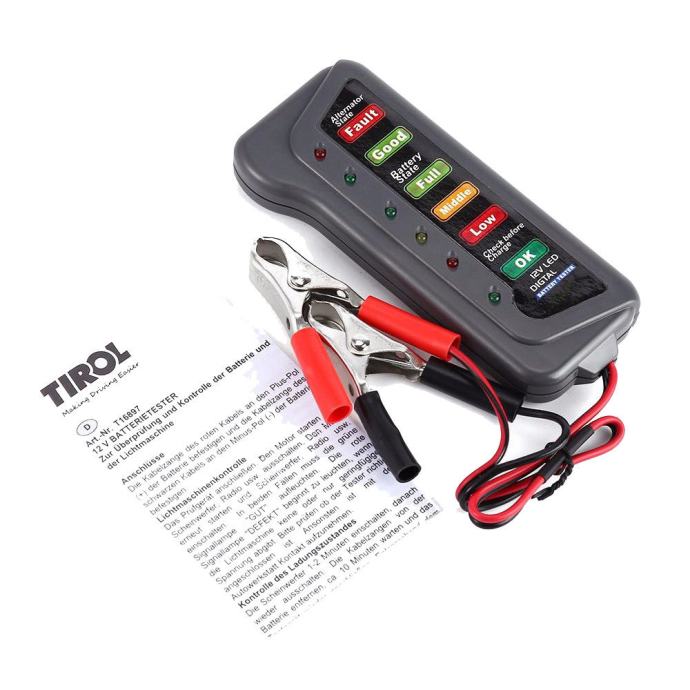 Digitalni tester za akumulator i alternator 12V