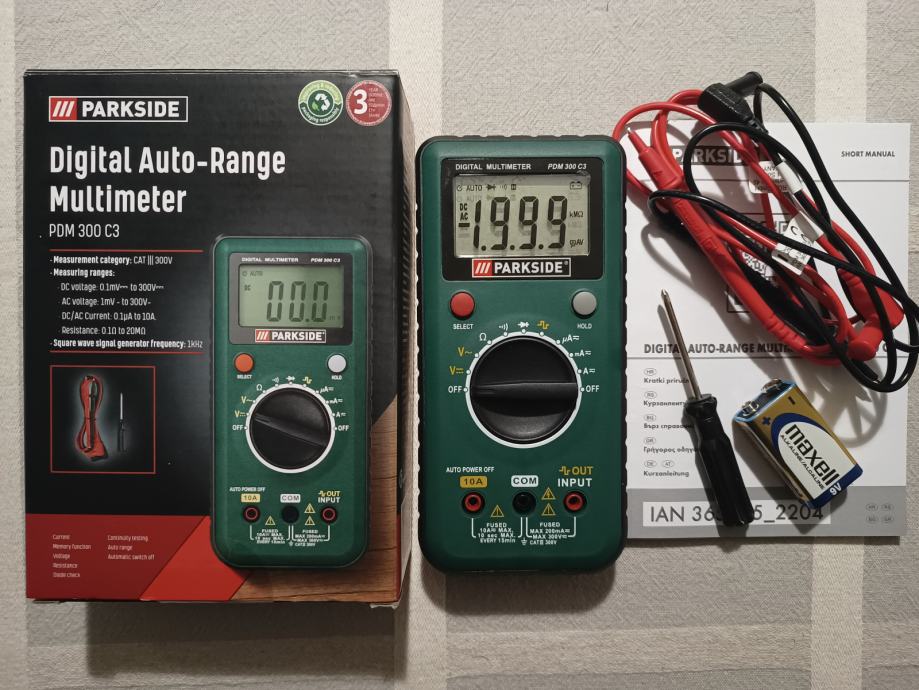 Parkside digital autorange multimeter PDM 300 C3