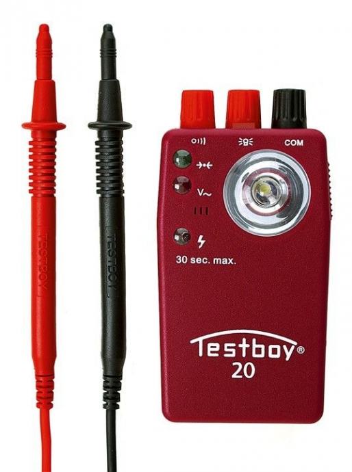 Testboy 20 plus IP44 ispitivać za napon ac 0-300v, LED-Lampa 80h