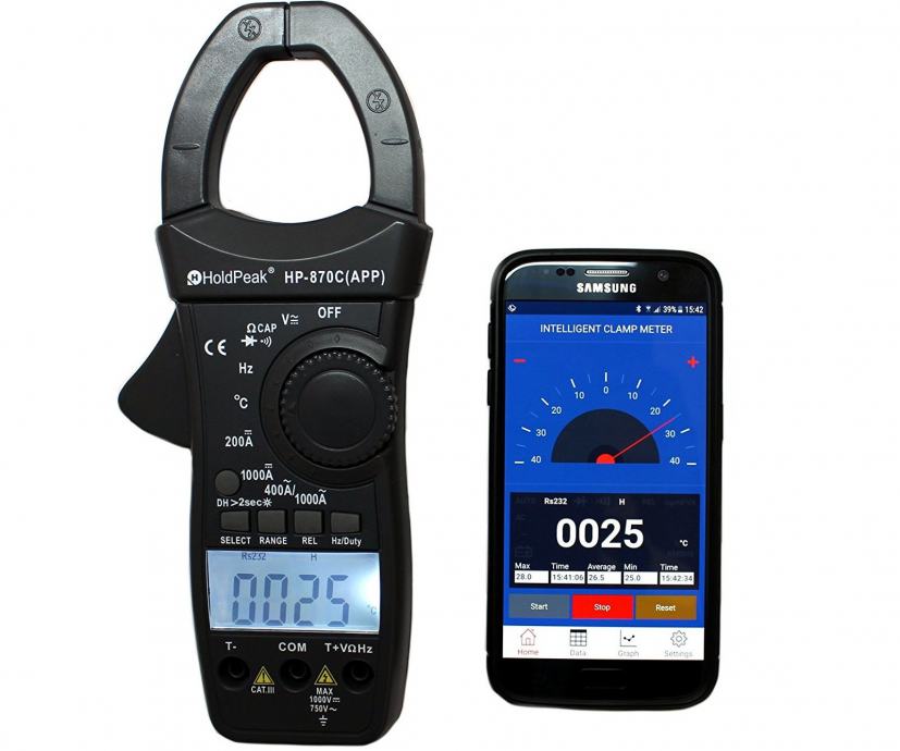 HP-870C+app Bluetooth BT DMM ClampMeter 800A-AC&DC-strujna kliješta