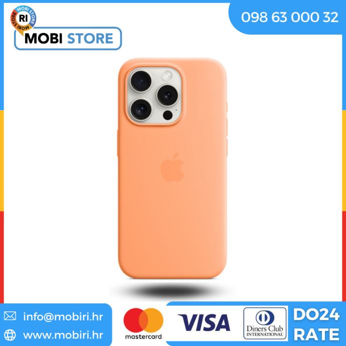 Maskica Apple iPhone 15 Pro Max Silicone Case with MagSafe Orange
