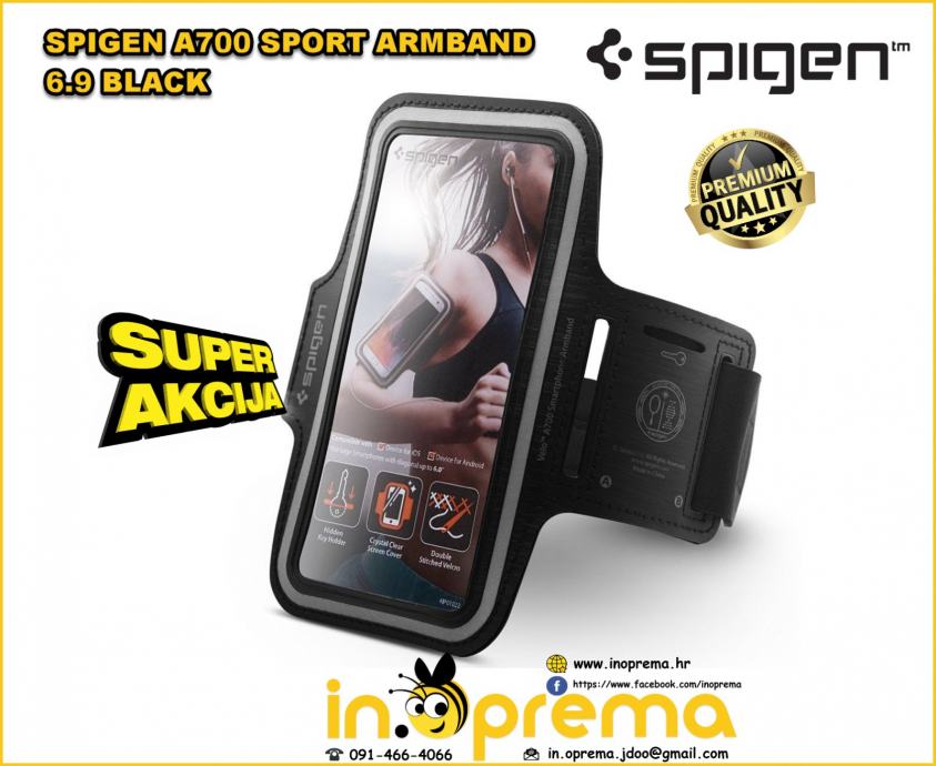 SPIGEN TORBICA OKO RUKE ZA RUKU FUTROLA ZA MOBITEL ARMBAND ZA TRCANJE