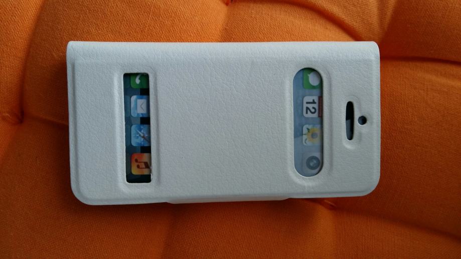 Kožna futrola za IPhone 5 s prozorčićima - POVOLJNO