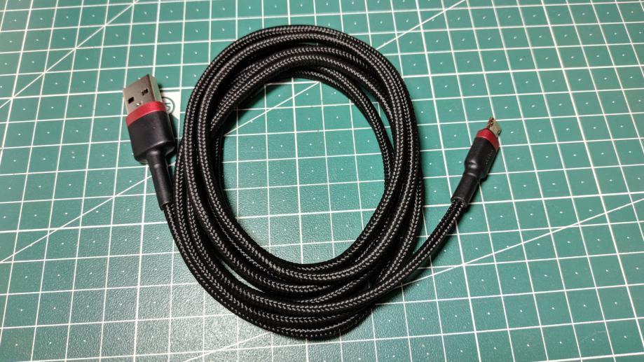 Micro USB kabel za mobitel, pleteni, 2.4A Baseus 0.5/1/2m