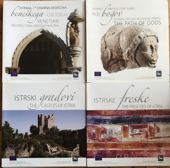 4 knjige o Istri: freske, dvorci, mletačka arhitekt., arheološki park.