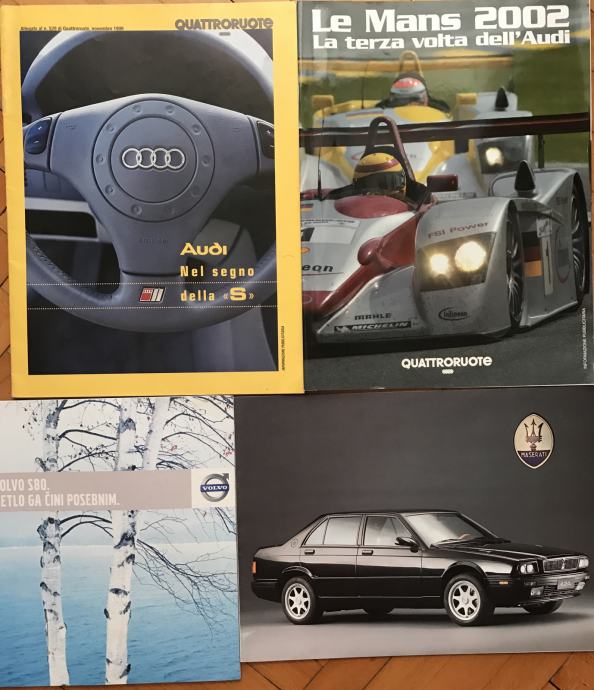 monografije/katalozi o autima Audi S + Maserati + Volvo S80 / 26,09