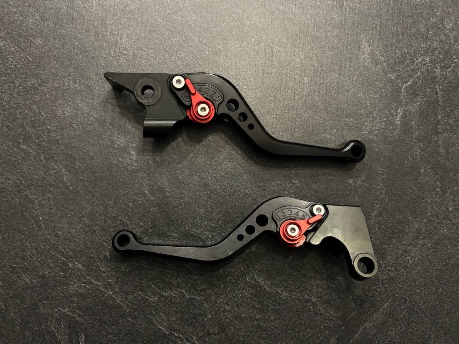 Leviers De Frein Et D'embrayage Réglables Pour Yamaha FZ6 600 2004-2010 - Aluminium CNC Noir Mat, Courte Longueur 14,7 Cm