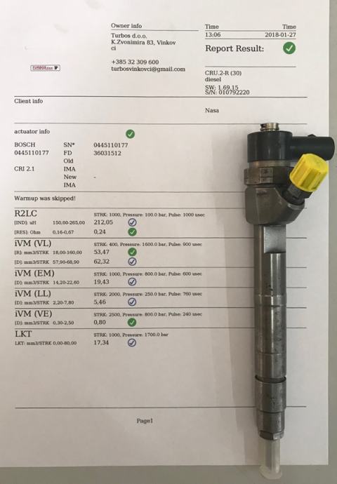 Injecteur Diesel Pour Mercedes-Benz Classe C W203 / Classe E W211 2.2 CDI - Référence 0445110177 / A6480700287