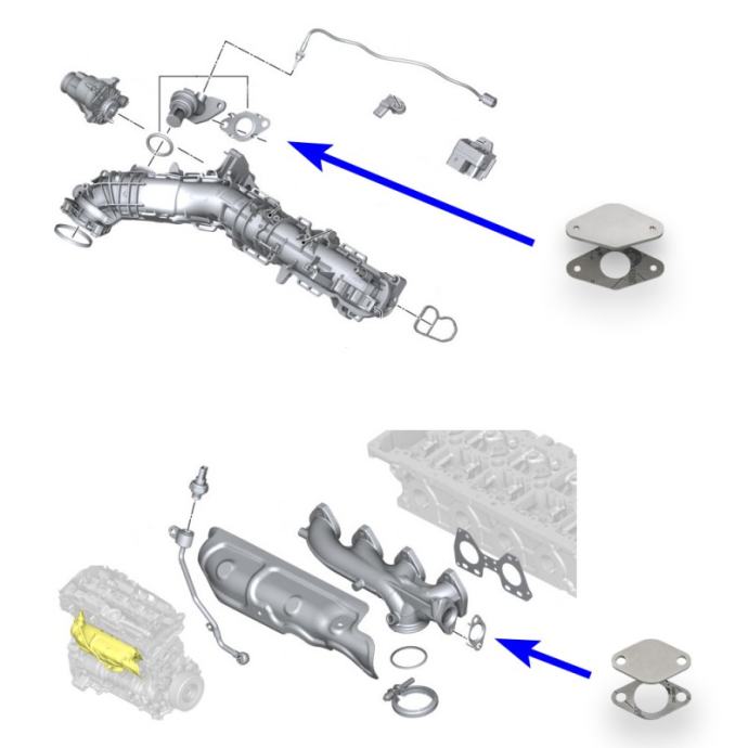 Refroidisseur EGR Pour BMW X3 (E83) 2.0L/3.0L Diesel 2004-2010 - Compatible Refroidissement Eau, Facile à Monter