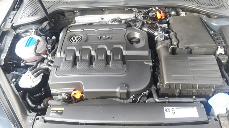 Publiciteit dennenboom duif VW Golf 7 VII 1.6 TDI motor