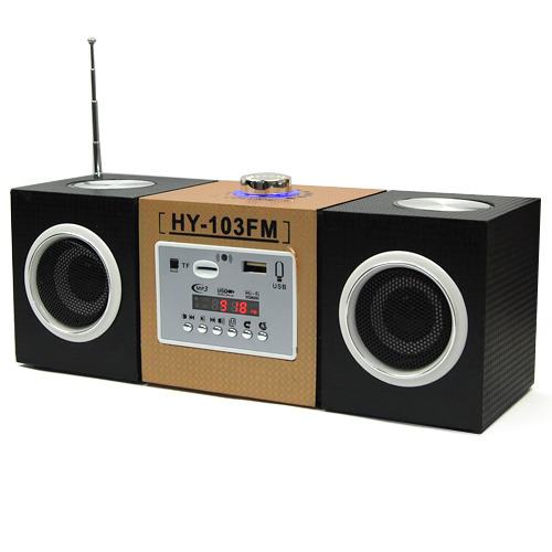 MP3 HY-103FM prijenosni player FM radio zvučnik USB Micro SD