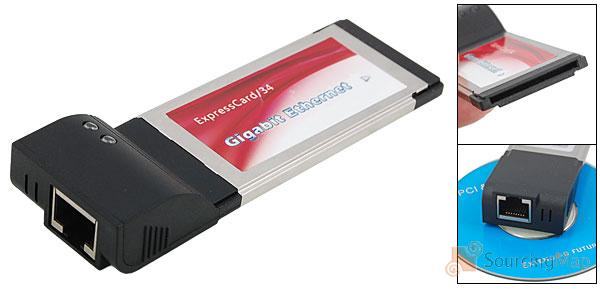 ExpressCard/34 gigabit ethernet RJ45
