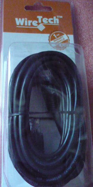 WireTech patch cord - spojni kabel, 5e, RJ45, boja: crna 5m, Novo! zap