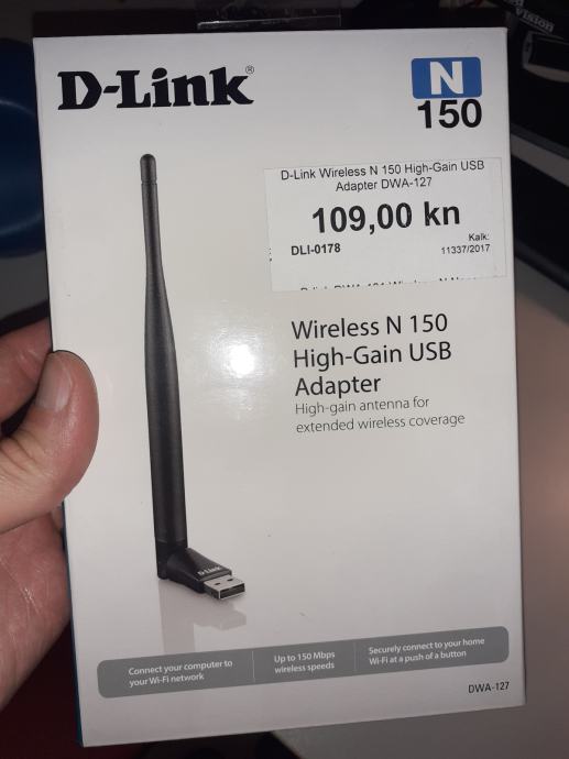 Wifi adapter DLink, DWA127, Wireless N