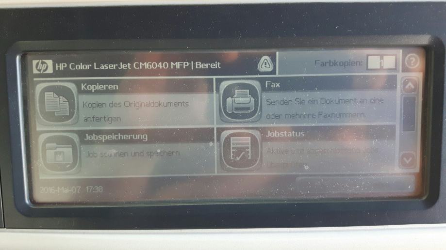 HP Color LaserJet CM6040 MFP Printer + Finisher (Stapler / Stacker)