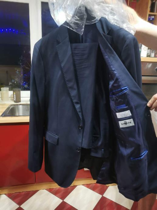 NOVO Tamno plavo muško odijelo, Super 100's -Regular fit
