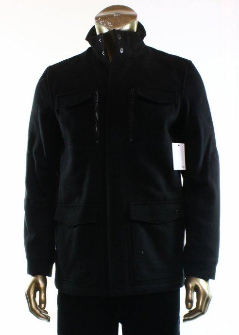 Calvin Klein muski crni kaput jakna vuna L original NOVO 248$
