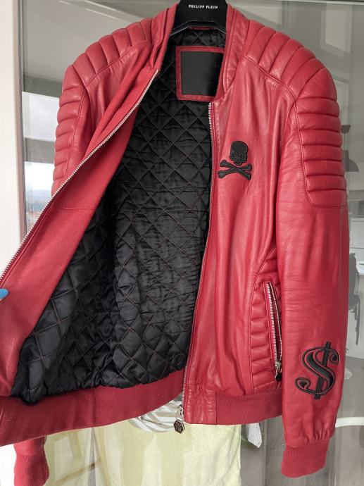 Philipp Plein crvena kožna jakna
