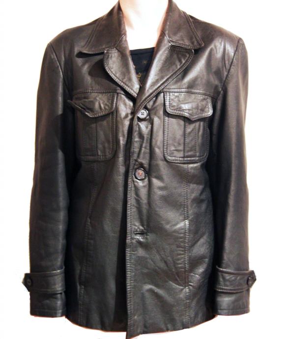 Vintage kožna jakna za rock zvezdu ili dilera sa stilom, veličina 54