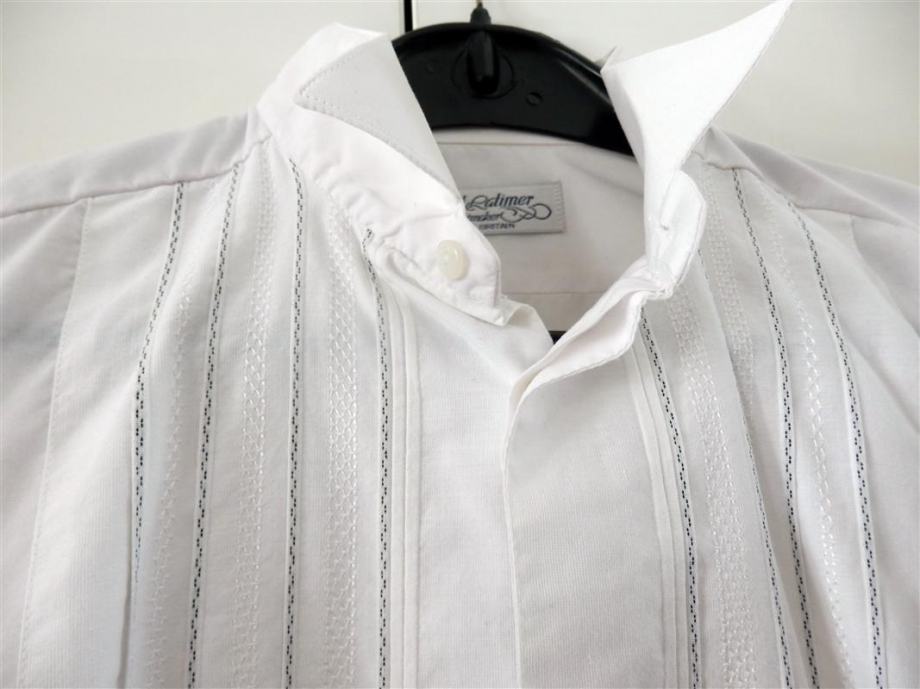 Bijela kvalitetna muška košulja br.L - brand David Latimer shirtmacker