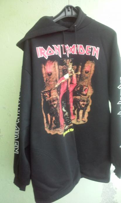 Iron Maiden -majica s kapuljačom XL,zamjena za heavy metal cd-e