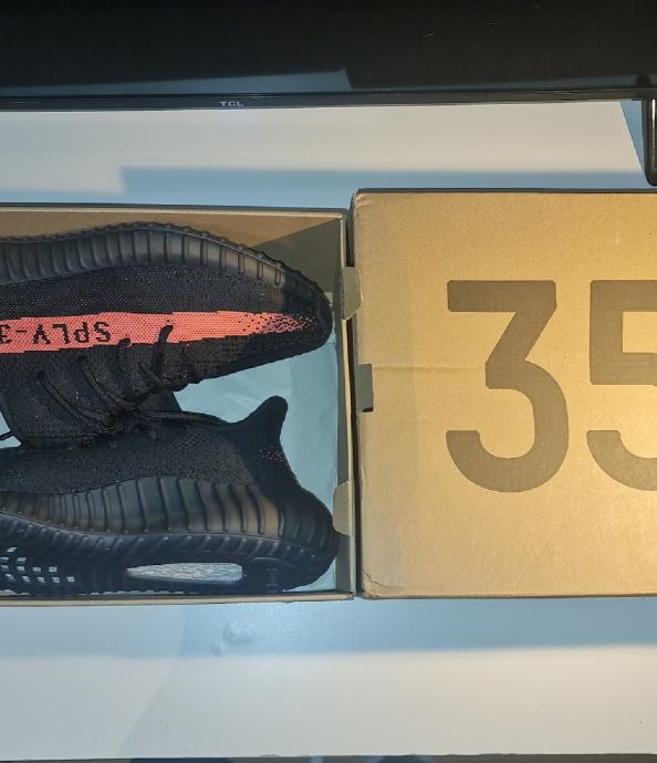 yeezys v2 black red