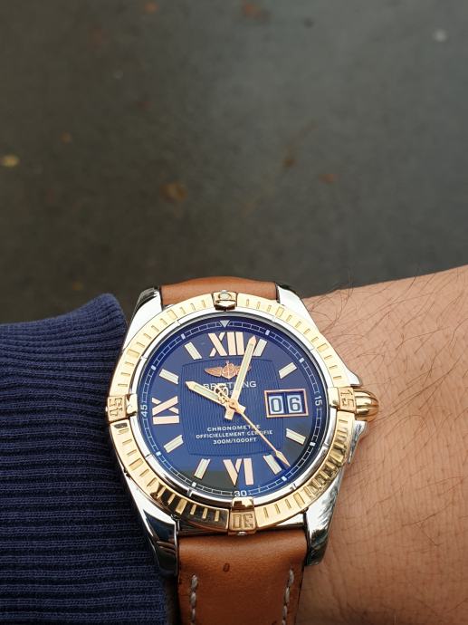 Bracelet Breitling Windrider Acier Et Or Rose - Largeur 15mm - Occasion