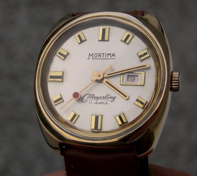 Montre Vintage Mortima Mayerling - Mécanique Manuelle - Publicitaire ELF Antargaz - Années 70