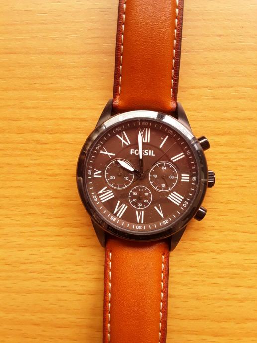 Fossil muški sat /smeđi kožni remen 