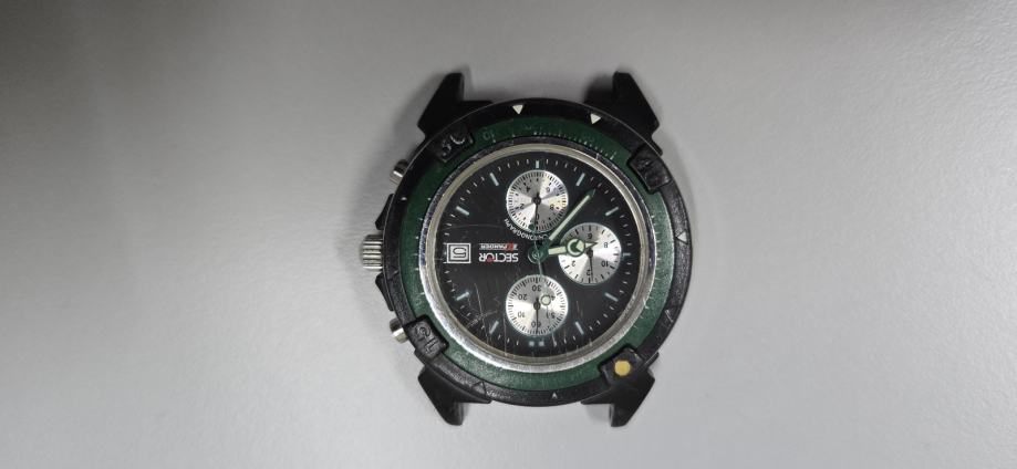Montre SECTOR Expander 101 Chronographe 12 Heures - Cadran Et Bracelet Vert/Noir - Réf. 3251910025 - Neuf