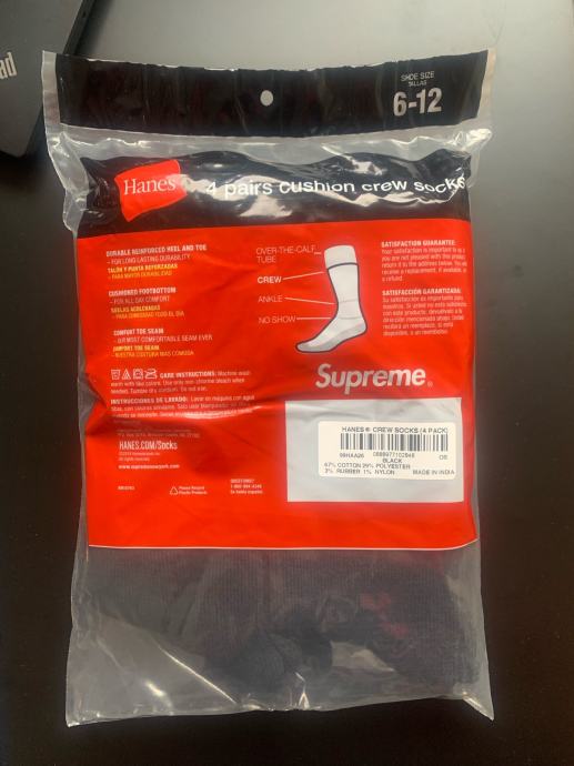 Supreme Hanes Socks ‘Black’