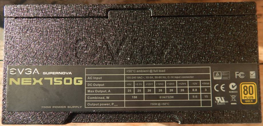 eVGA NEX750G PC napajanje