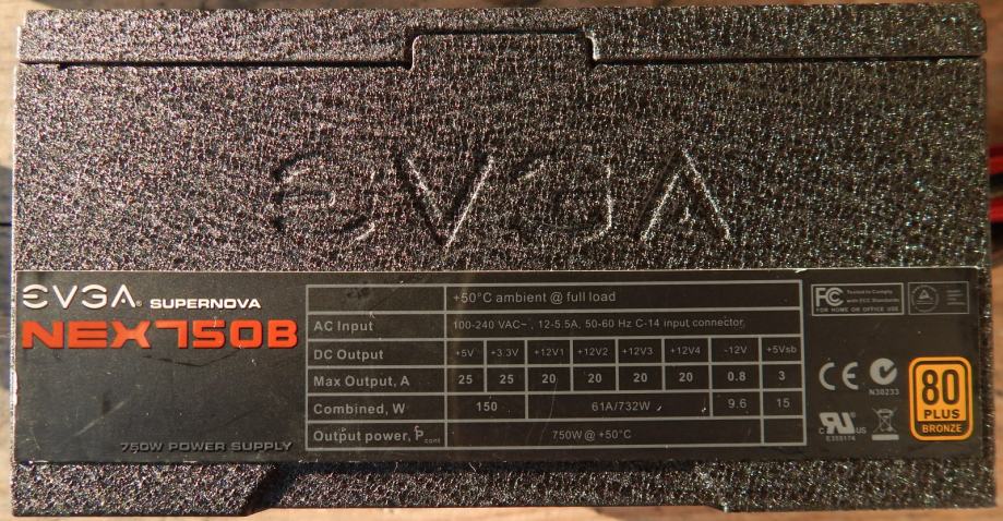eVGA NEX750B PC napajanje