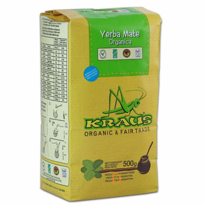 Mate čaj Kraus - organski eko i fair trade blagi čaj, Argentina - 500g