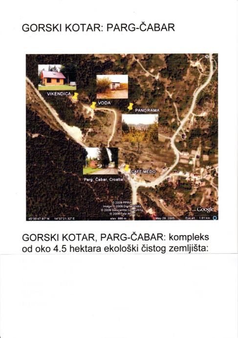 GORSKI KOTAR, Čabar, 45.000 m2 ekološki čistog zemljišta!