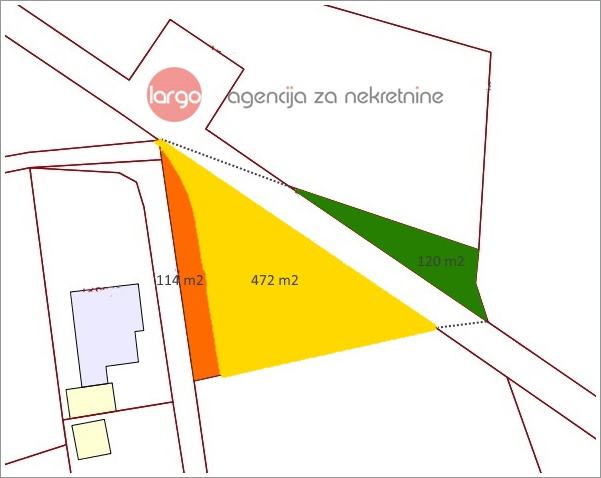 BOROVJE - građevinsko zemljište - 706 m2 (bruto gradnja 400 m2)