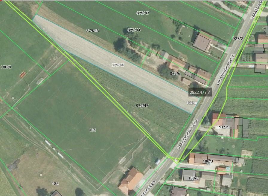 Gradilište Vidovec Tužno - 10km od Varaždina, 2751 m2