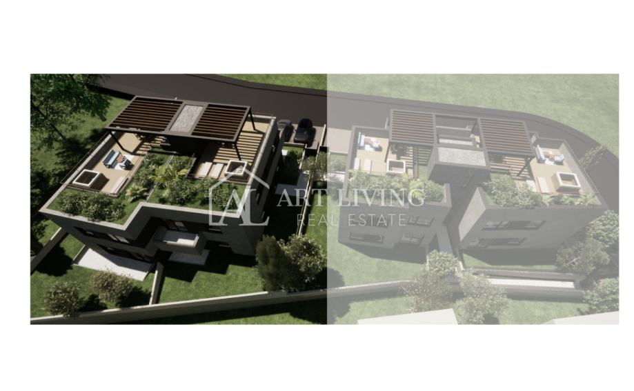 Istra, Poreč, luksuzni penthouse sa krovnom terasom i pogledom na more (prodaja)